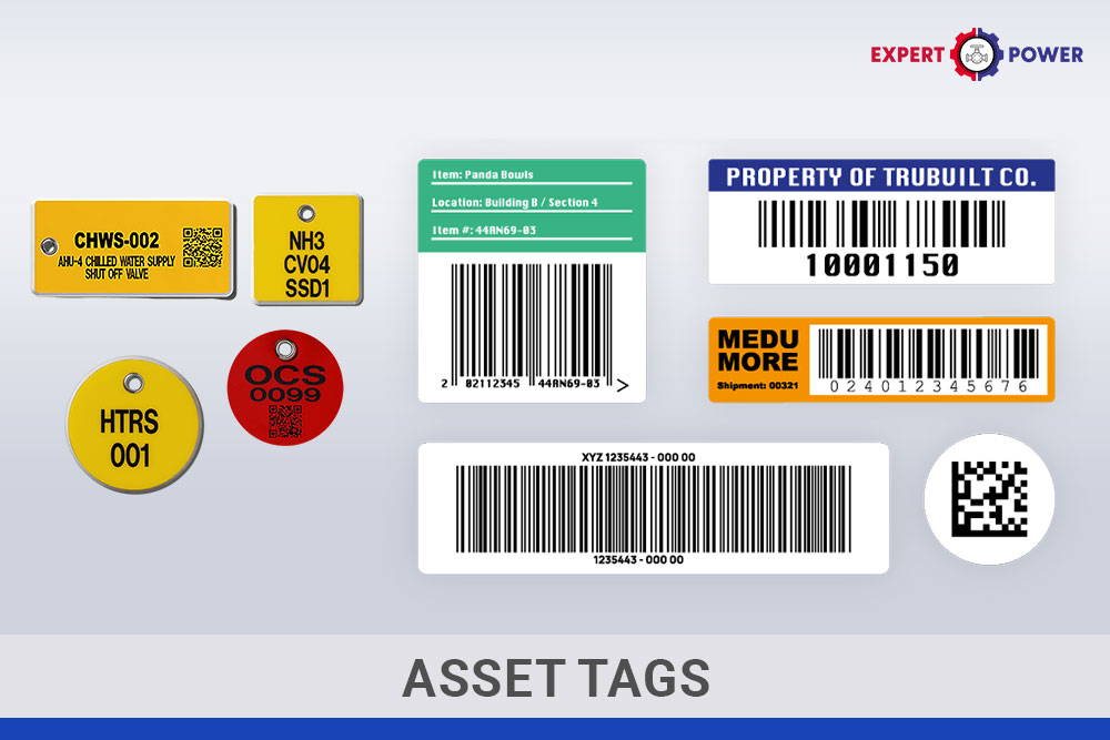 Barcode and QR Asset Tags
