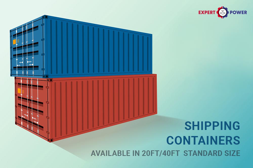 20-foot and 40-foot cargo container sizes